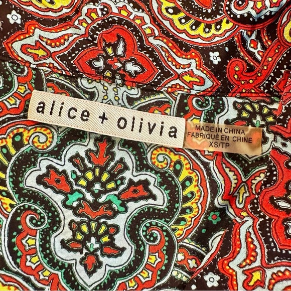 Alice + Olivia Multicolor Patterned Blouse - Picture 16 of 16